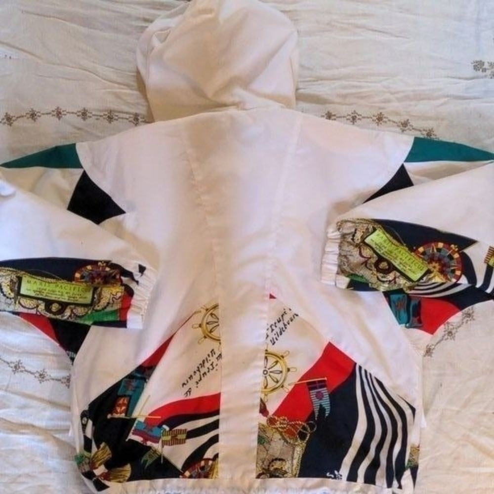 80s 90s Vintage nautical theme Mulberry‎ street Womens Jacket